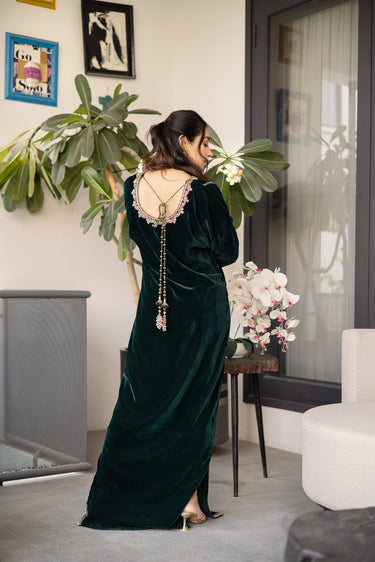 Green Verte Caftan Clothing Humayun Alamgir