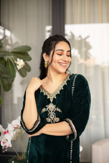 Green Verte Caftan Clothing Humayun Alamgir