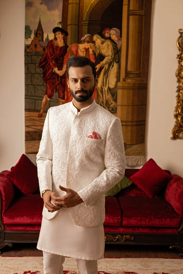 White Prince Coat Nikkah humyaunalamgir