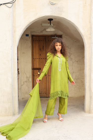 Parrot Puffy Clothing humyaunalamgir XS Three Piece