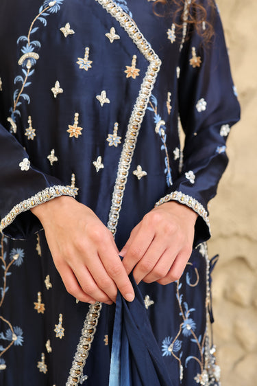 Navy Blue Multi Resham Clothing humyaunalamgir