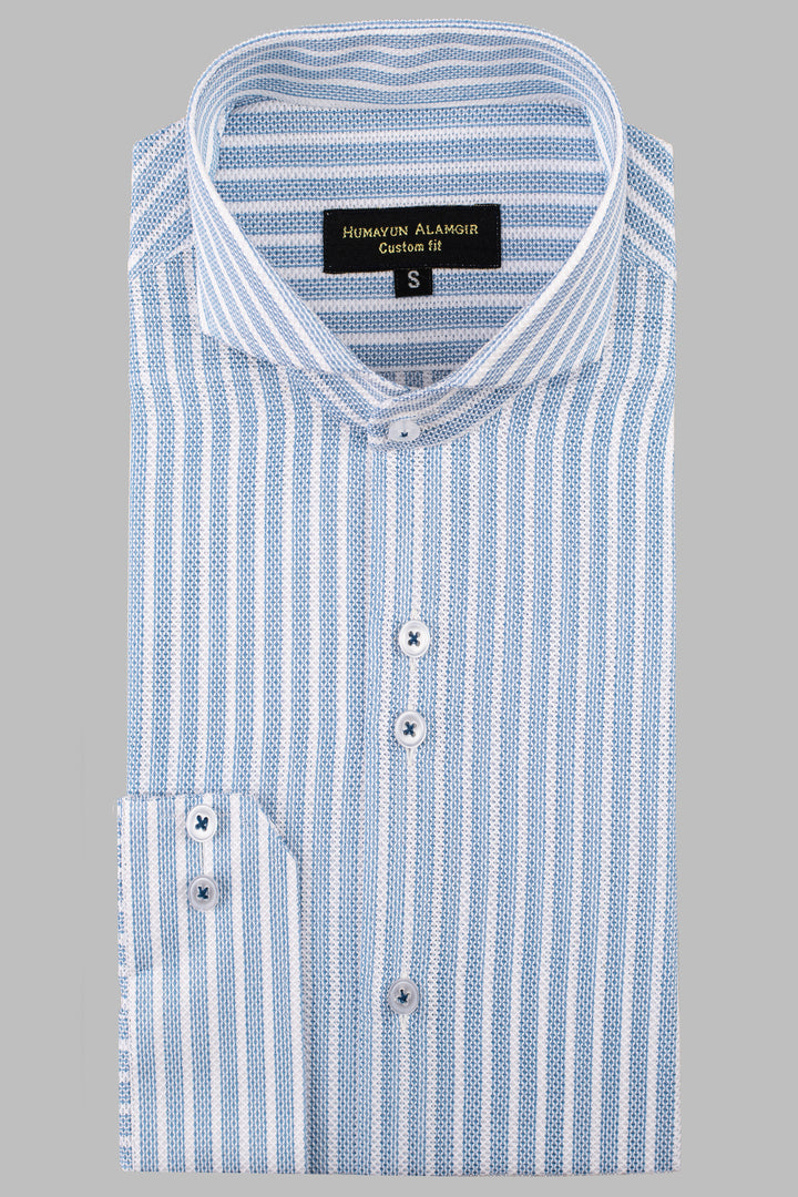 White Blue Stripe Shirt