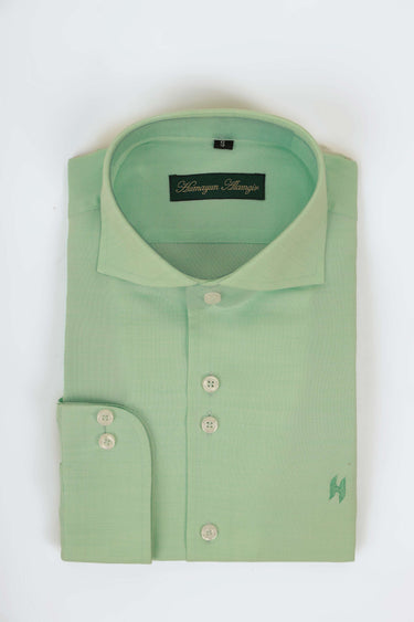 MINT GREEN LINEN SHIRT Humayunalamgir