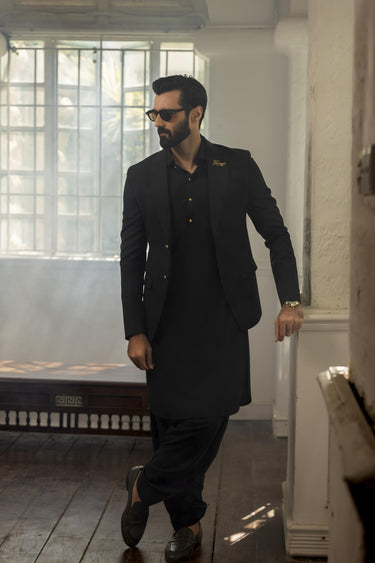 Bottle Green wash n wear Shalwar Kameez Humayun Alamgir