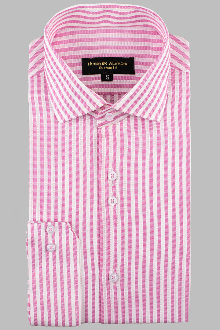 White Pink Stripe Shirt