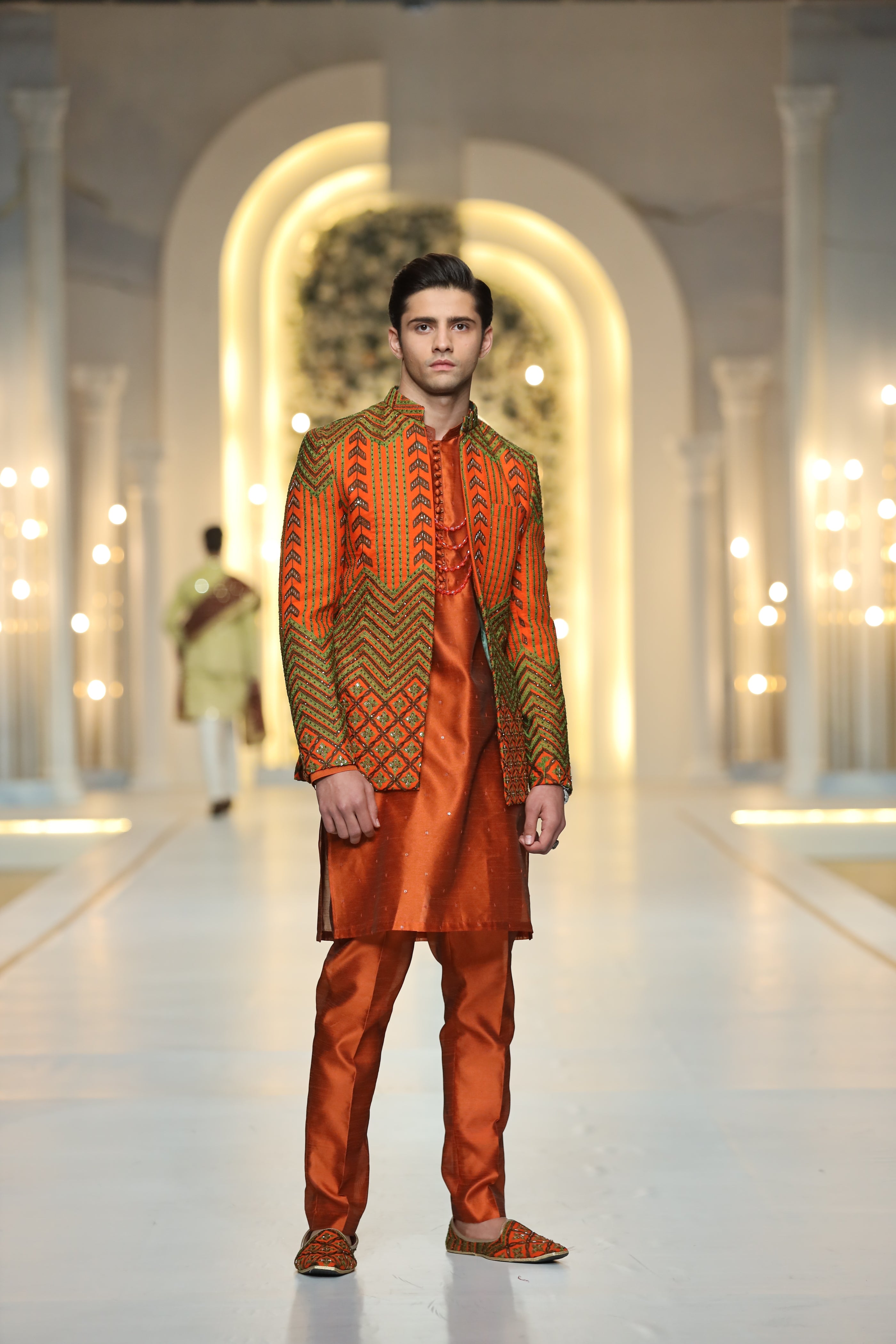 Orange Prince Coat Humayunalamgir