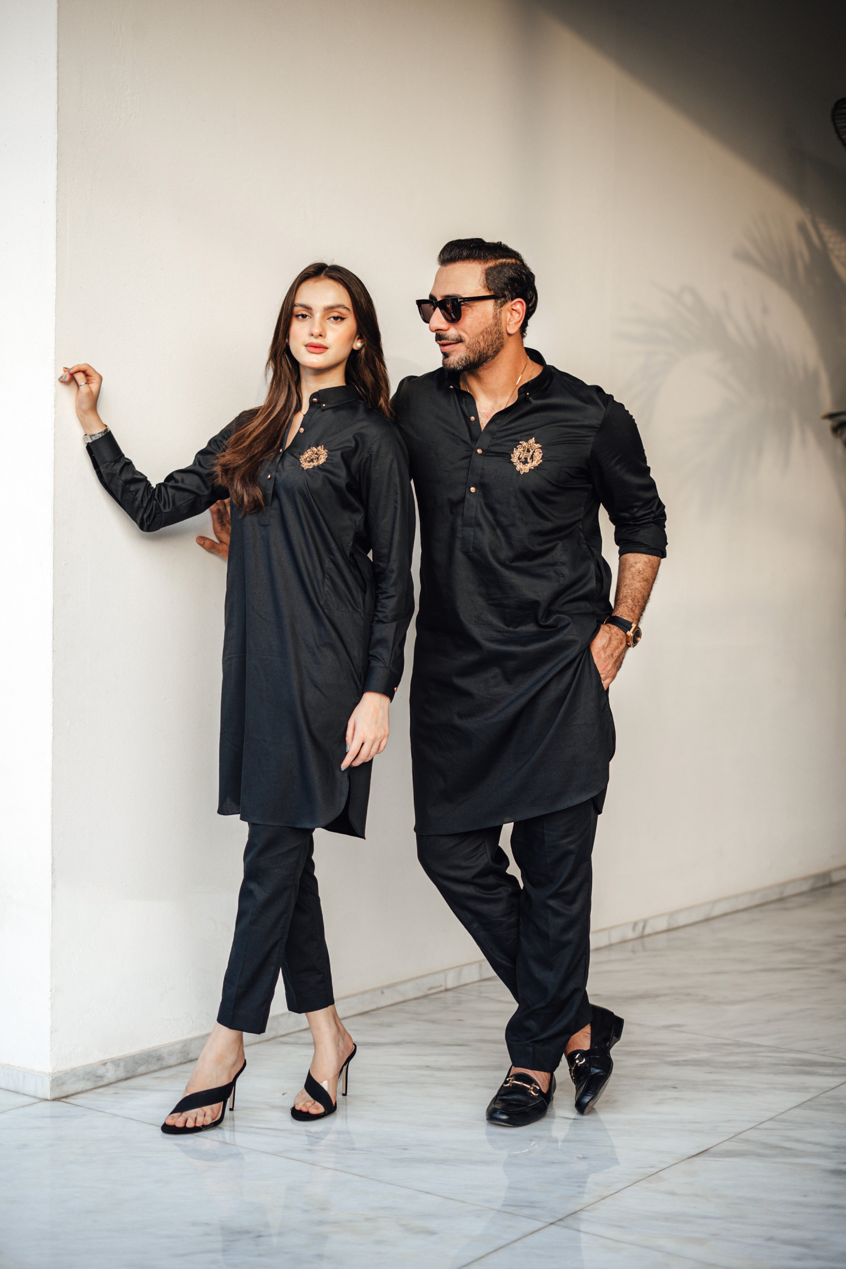 Black Cotton Kurta Pajama