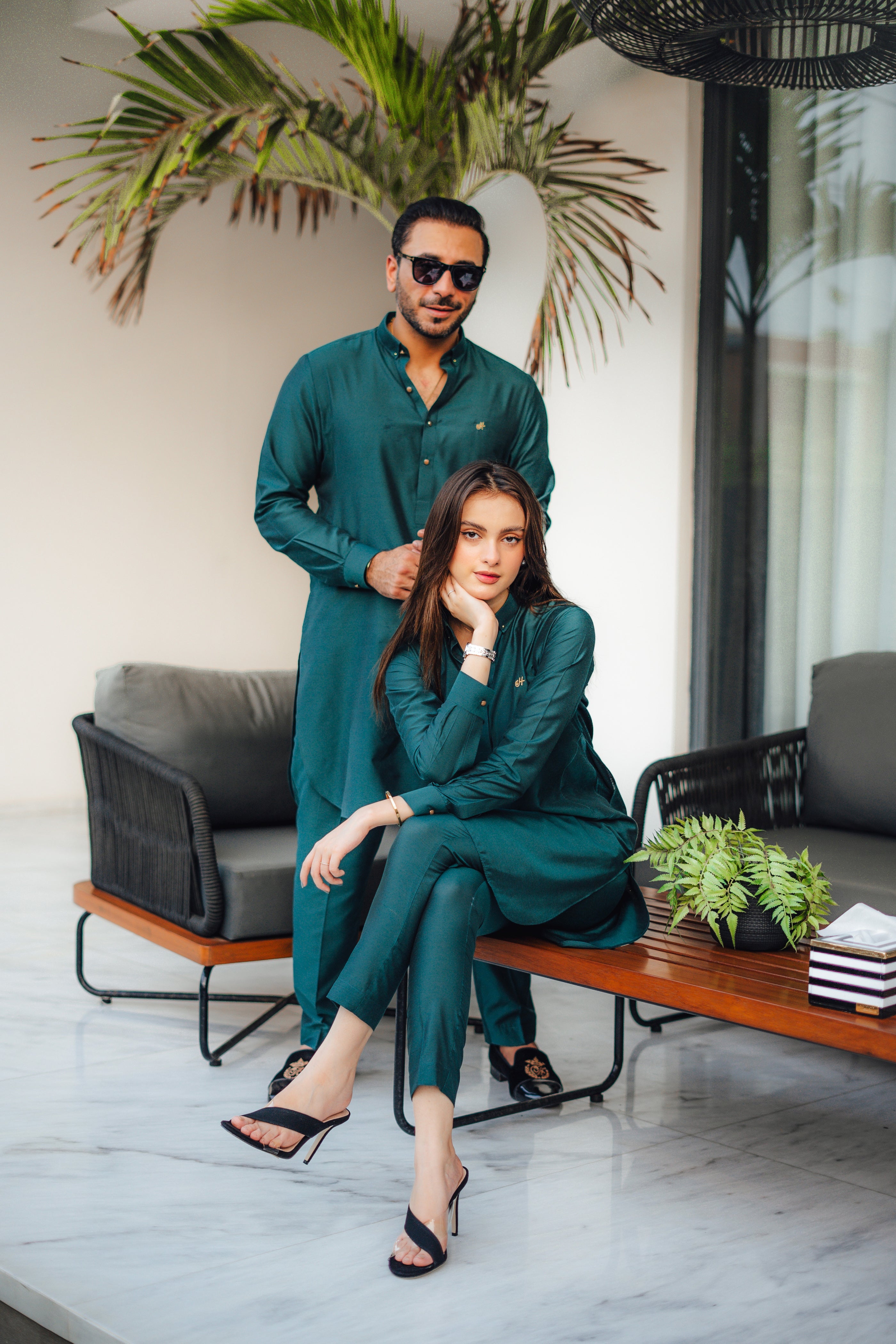 Teal Green Kurta Pajama