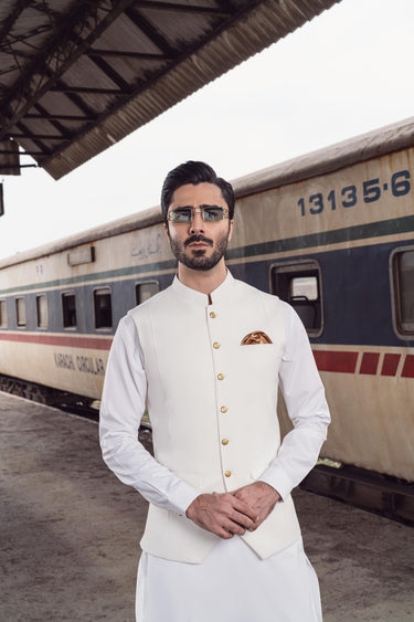 White Waist Coat Humayun Alamgir