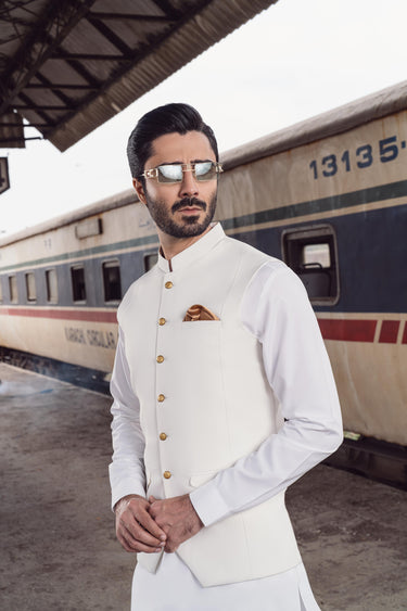 White Waist Coat Humayun Alamgir