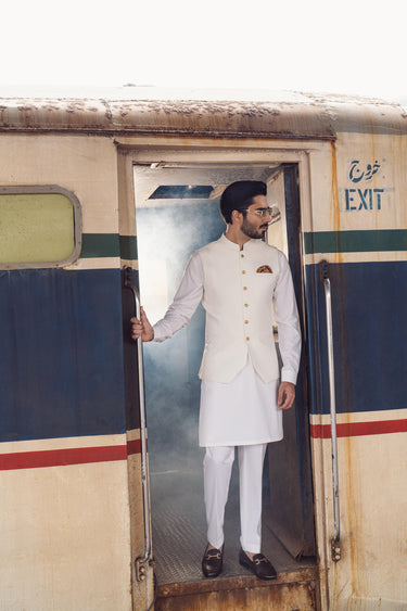 White Waist Coat Humayun Alamgir