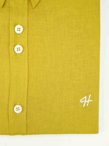 MUSTURD LINEN SHIRT Humayunalamgir
