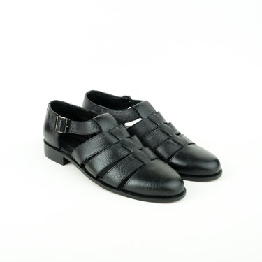 Black Mild Roman Sandals Humayunalamgir