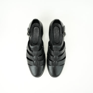 Black Mild Roman Sandals Humayunalamgir