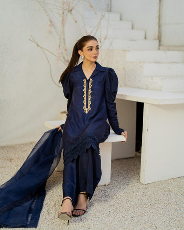 BLUE PUFFY Clothing humyaunalamgir