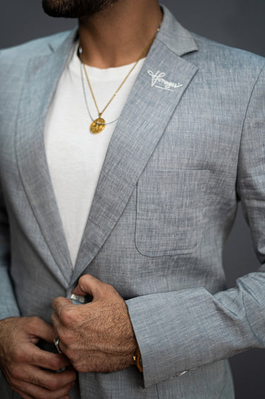 Italian Grey linen Suit Suits HumayunAlamgir