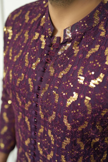 Jhalke Zareen - Purple Kurta pajama Humayunalamgir