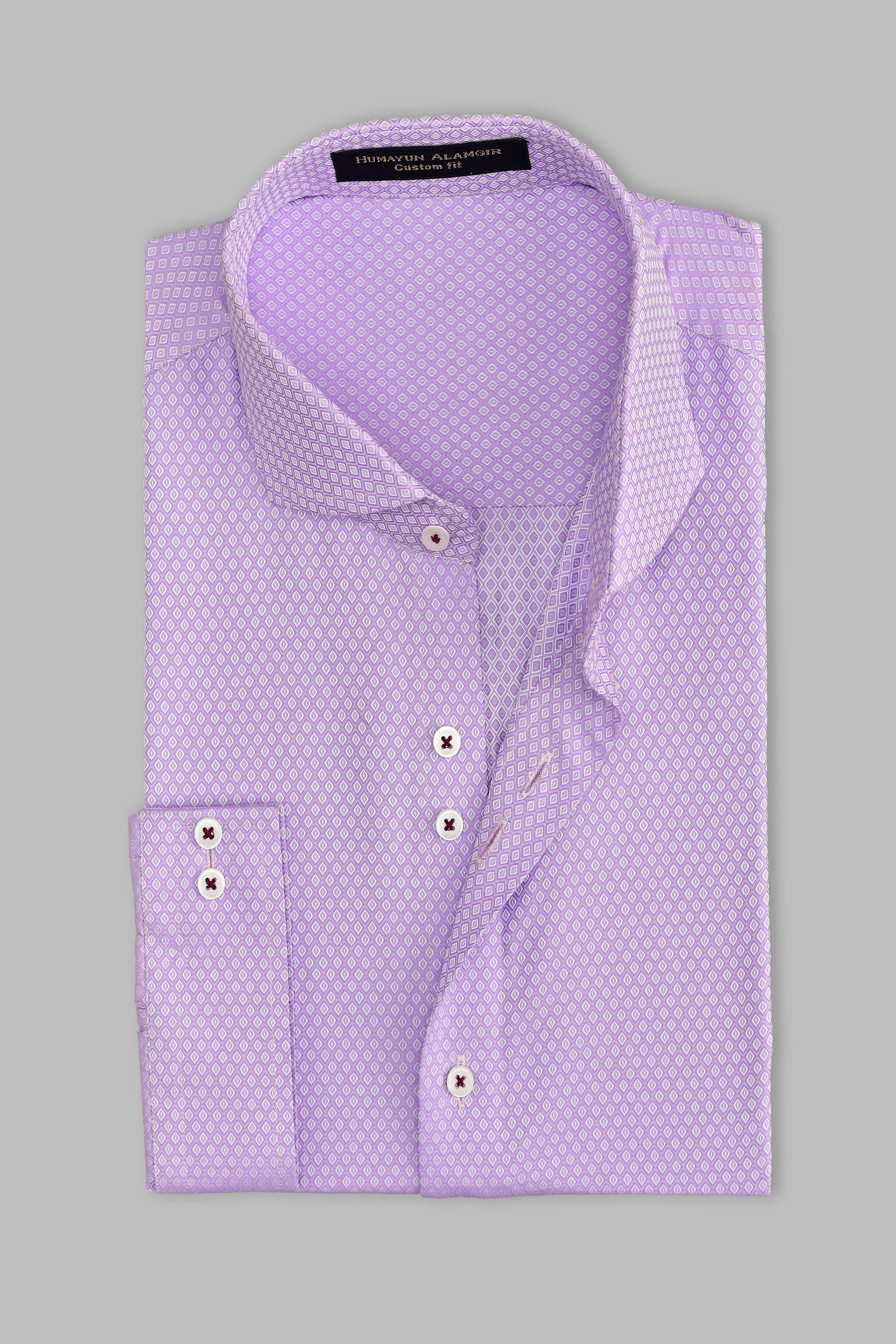 Lavender Self Dot Shirt