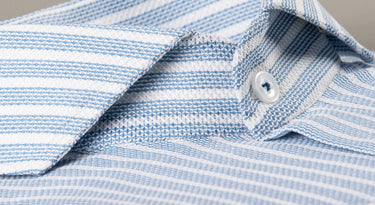 White Blue Stripe Shirt Semi Formal humyaunalamgir