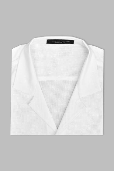 White Dolby Fabric Shirt Semi Formal humyaunalamgir