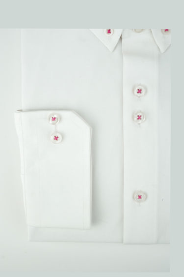 WHITE TRIPLE CONTRAST SHIRT Humayunalamgir