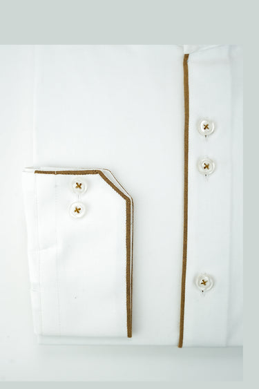 WHITE STRETCHABLE SHIRT Humayunalamgir
