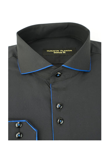 BLACK STRETCHABLE SHIRT Humayunalamgir
