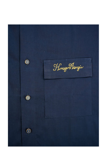 NAVY BLUE DOUBLE POCKET SHIRT Humayunalamgir