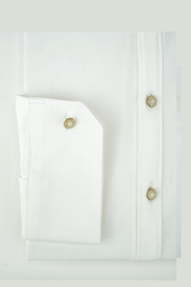 WHITE MOTIF SHIRT Semi Formal HumayunAlamgir