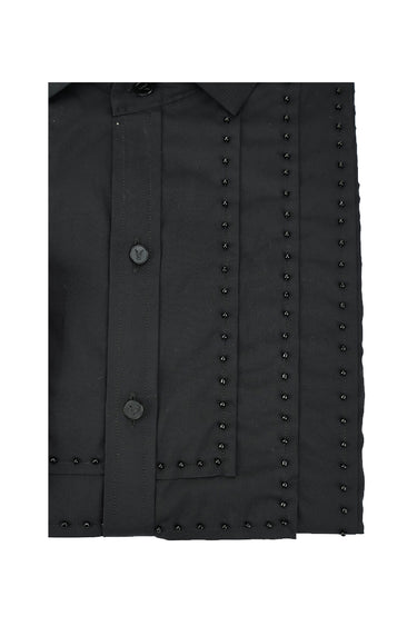BLACK BEADS SHIRT Humayunalamgir