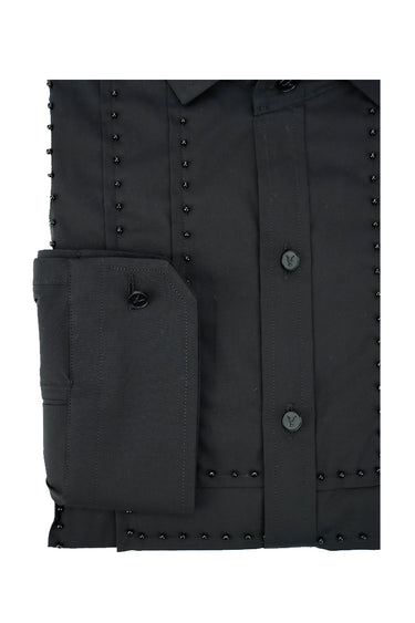 BLACK BEADS SHIRT Humayunalamgir
