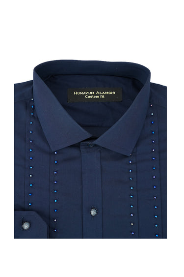 BLUE BEADS SHIRT Humayunalamgir