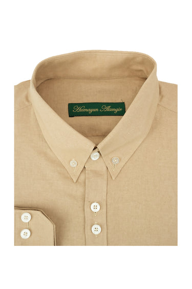 BEIGE LINEN SHIRT Humayunalamgir