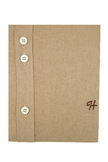 BEIGE LINEN SHIRT Humayunalamgir