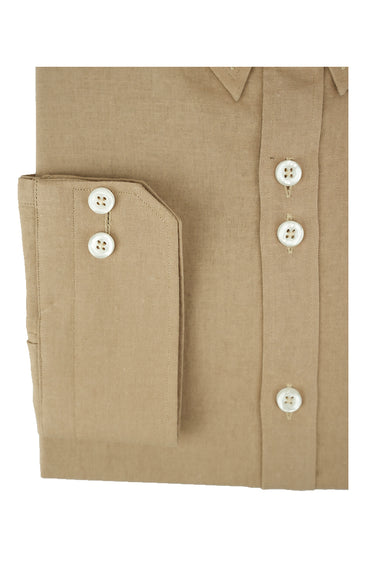 BEIGE LINEN SHIRT Humayunalamgir