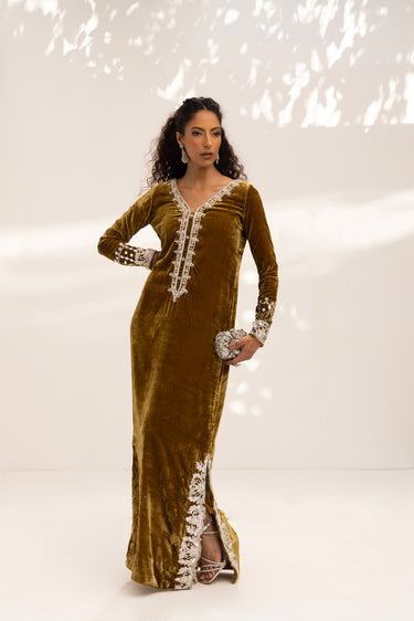Moutarde Kaftan Clothing Humayun Alamgir