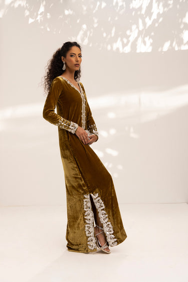 Moutarde Kaftan Clothing Humayun Alamgir