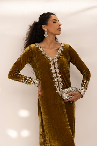 Moutarde Kaftan Clothing Humayun Alamgir
