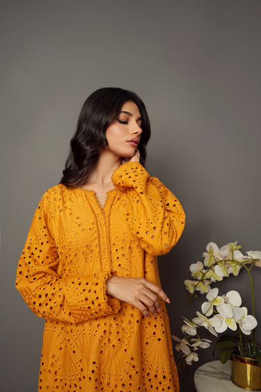 Mustard Two Piece HumayunAlamgir