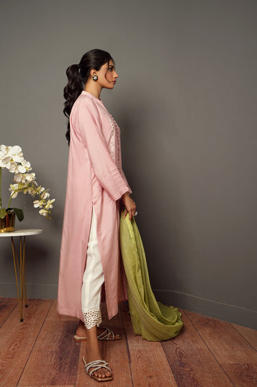 Pink Khaadi silk Humayun Alamgir