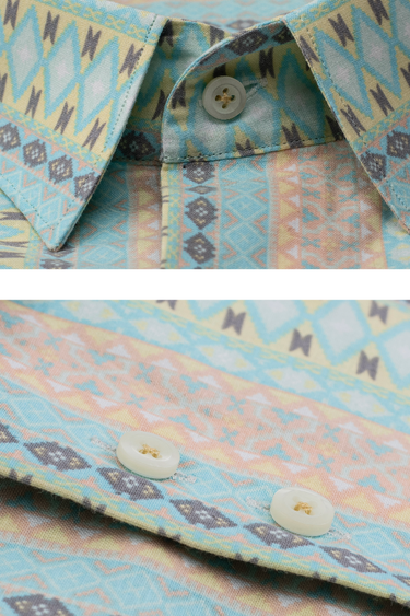 LIGHT FEROZI PRINTED SHIRT Semi Formal humyaunalamgir
