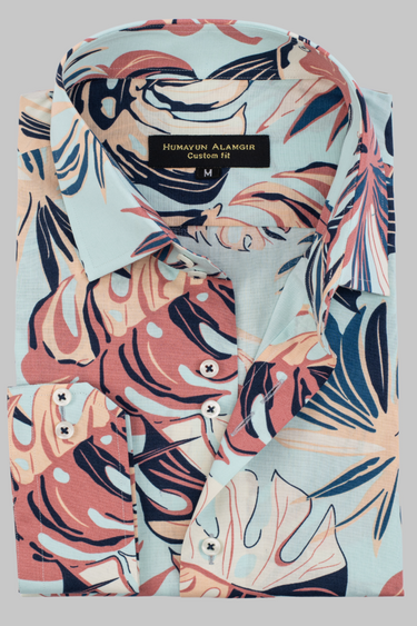 Ferozi Printed Shirt Semi Formal humyaunalamgir