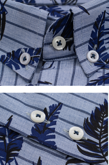 Light Blue Printed Shirt Semi Formal humyaunalamgir