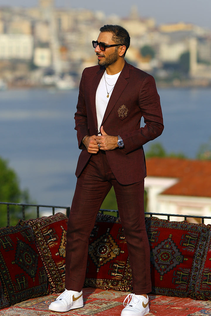 Maroon Two-Piece Suit