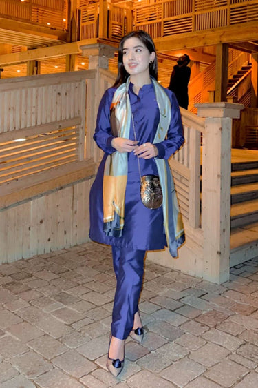 Navy Blue Kurta Pajama Humayun Alamgir