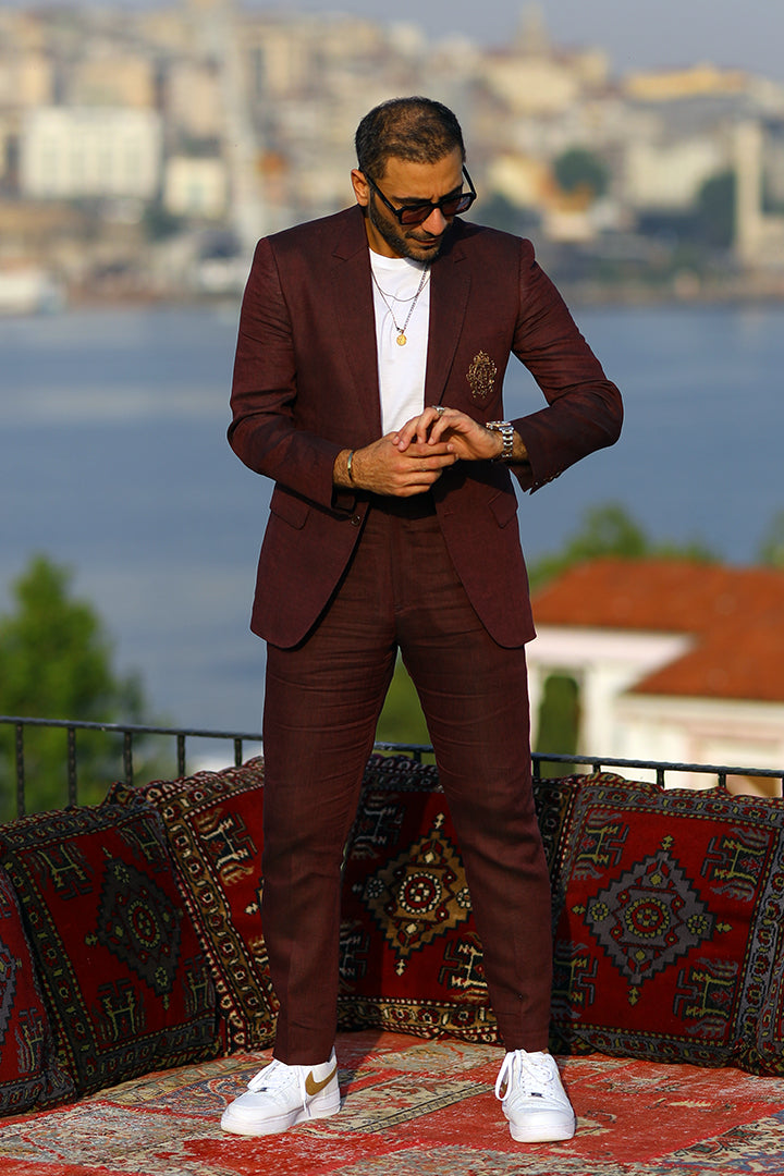 Maroon Two-Piece Suit