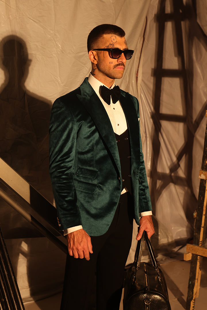 English Green Velvet Tux