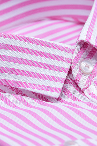 Light Pink Striped Shirt Semi Formal humyaunalamgir