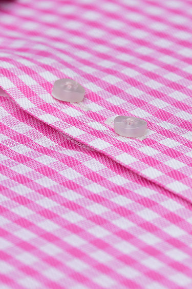White Pink Checkered Shirt Semi Formal humyaunalamgir