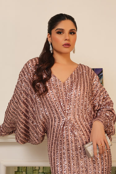 Pink Sequence Dress Clothing humyaunalamgir